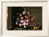 Vase de Fleurs a Cote d'Une Fenetre Pósters por Balthasar van der Ast