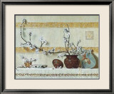 Cognassier en fleurs Poster par Charles Caryl Coleman