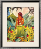 Hawaii Nei Innrammet Giclee-trykk av Don Blanding