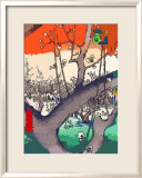 Jardín de ciruelos en Kameido Lámina giclée enmarcada por Hiroshige II