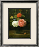 Bouquet de Roses avec Papaillons et Insectes Kunstdrucke von Jacob Fopsen Van Es