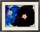 Rose trémière noire et pied d'alouette bleu, 1930 Art par Georgia O'Keeffe