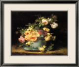 Rosen in einer Porzellanschale Kunstdrucke von Emile Vouga