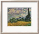 Campo de trigo con cipreses, ca. 1889 Pósters por Vincent van Gogh