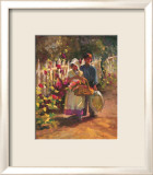 Gathering Hollyhocks Prints by Anne Marie Oborn