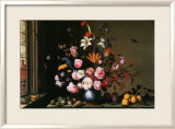 Vase de Fleurs a Cote d'Une Fenetre Láminas por Balthasar van der Ast