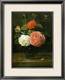 Bouquet de Roses avec Papaillons et Insectes Kunstdrucke von Jacob Fopsen Van Es