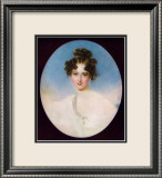 Portrait - Dame mit Perlenkette Kunstdrucke von Moritz Michael Daffinger
