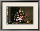 Vase de Fleurs a Cote d'Une Fenetre Affiches par Balthasar van der Ast