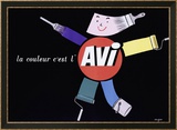 La Couleur c'est l'AVI Estampe encadrée par Raymond Savignac