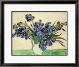 Iris dans un vase Estampe encadrée par Vincent van Gogh