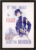 Join the Marines Framed Giclee Print by Howard Chandler Christy
