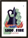 Stop Fire Estampe encadrée par Charles Loupot