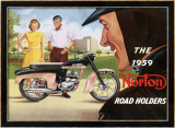 The 1959 Norton Road Holders Lámina giclée enmarcada