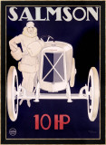 Salmson 10 CV Lámina giclée enmarcada por René Vincent Salmson 10 CV Lámina giclée enmarcada por René Vincent
