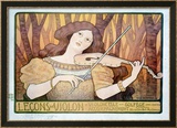 Leçons de violon Estampe encadrée par Paul Berthon