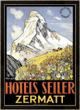 Hotel Seiler Matterhorn Estampe encadrée par Gachons 