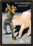 La Liberazione Oprawiona reprodukcja giclee autor Achille Luciano Mauzan