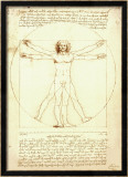 Hombre de Vitruvio, ca. 1492 Póster por Leonardo da Vinci
