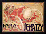 Pneus Jenatzy Estampe encadrée par Georges Gaudy
