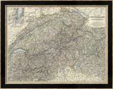 Switzerland, Savoy, Piedmont, c.1861 Estampe encadrée par Alexander Keith Johnston