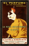 La Rose Jacqueminot Coty Estampe encadrée par Leonetto Cappiello