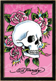 Ed Hardy - Pink Skull & Roses Plakaty autor Ed Hardy
