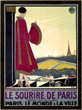 Le Sourire de Paris Innrammet Giclee-trykk av Bernard Becan Le Sourire de Paris Innrammet Giclee-trykk av Bernard Becan