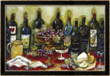 Dégustation de vins Affiche par Nicole Etienne