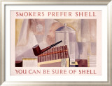 Smokers Prefer Shell Framed Giclee Print by Charles Shaw