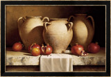 Urns with Persimmons and Pomegranates Art par Loran Speck