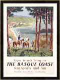 Basque Coast Innrammet Giclee-trykk av Hervé Baille Basque Coast Innrammet Giclee-trykk av Hervé Baille