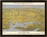 Virginia, Maryland Delaware and The District of Columbia, c.1861 Innrammet Giclee-trykk av John Bachmann Virginia, Maryland Delaware and The District of Columbia, c.1861 Innrammet Giclee-trykk av John Bachmann