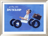 Dunlop Tires Estampe encadrée par Raymond Savignac