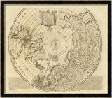 North Pole, c.1747 Innrammet Giclee-trykk av Emanuel Bowen