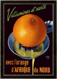 Vitamines et Sante Lámina giclée enmarcada por Roland Ansieu