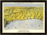 Texas and Part of Mexico, c.1861 Innrammet Giclee-trykk av John Bachmann Texas and Part of Mexico, c.1861 Innrammet Giclee-trykk av John Bachmann