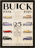 Twenty-Five Years of Buick Automobiles Framed Giclee Print
