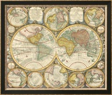 Antique World Globes Poster