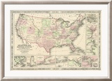 New Military Map of the United States, 1861 Oprawiony wydruk edycji limitowanej New Military Map of the United States, 1861 Oprawiony wydruk edycji limitowanej