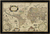 Explorer's World, c.1630 Plakater av Willem Jansz Blau Explorer's World, c.1630 Plakater av Willem Jansz Blau