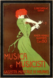 Musica e Musicisti Lámina giclée enmarcada por Leonetto Cappiello