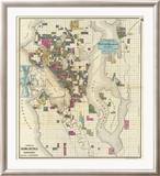 City of Seattle and Environs, c.1890 Framed Giclee Print by O. P. Anderson
