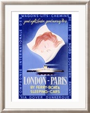 Londres-Paris Estampe encadrée par Paolo Federico Garretto