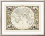 Hémisphère Est Reproduction encadrée édition limitée par John Tallis