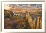 The Beach at Sunset Affiches par Marilyn Hageman