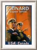 Cunard Line, Express Service Gerahmter Giclée-Druck