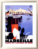Marseille, Porte de l'Afrique du Nord Estampe encadrée par Roger Broders