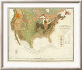 Geological Map of the United States, c.1856 Framed Giclee Print by Henry Darwin Rogers