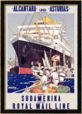 Royal Mail Line, South America Estampe encadrée par Kenneth Shoesmith